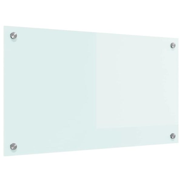 Кухненски заден панел Бяло 70 x 40 cm закалено стъкло