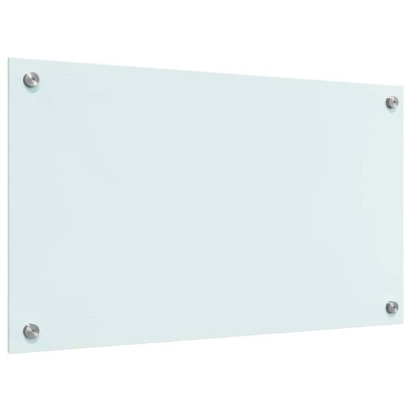 Кухненски заден панел Бяло 70 x 40 cm закалено стъкло