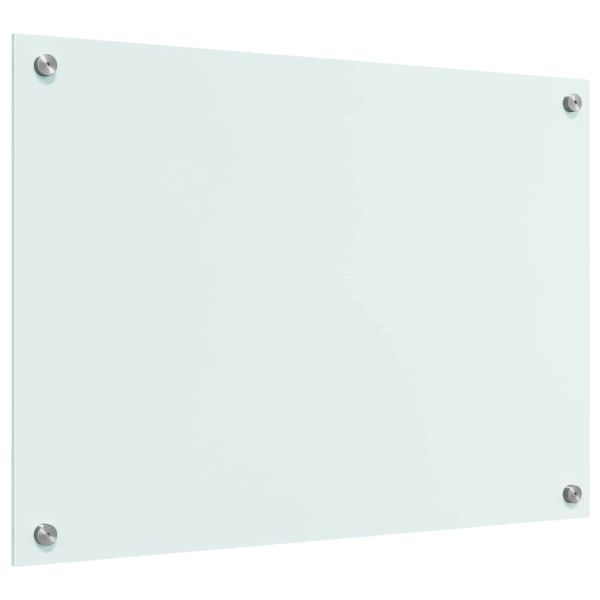 Кухненски заден панел Бяло 70 x 50 cm закалено стъкло