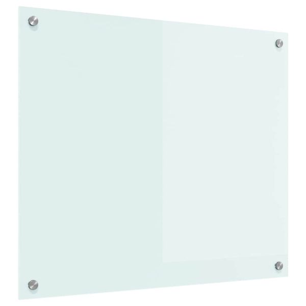 Кухненски заден панел Бяло 70 x 60 cm закалено стъкло