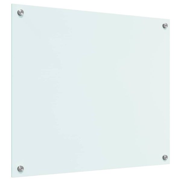 Кухненски заден панел Бяло 70 x 60 cm закалено стъкло