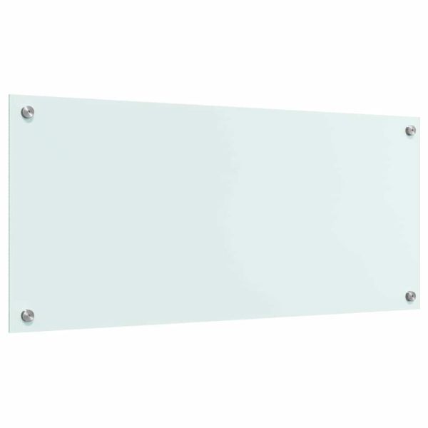 Кухненски заден панел Бяло 90 x 40 cm закалено стъкло