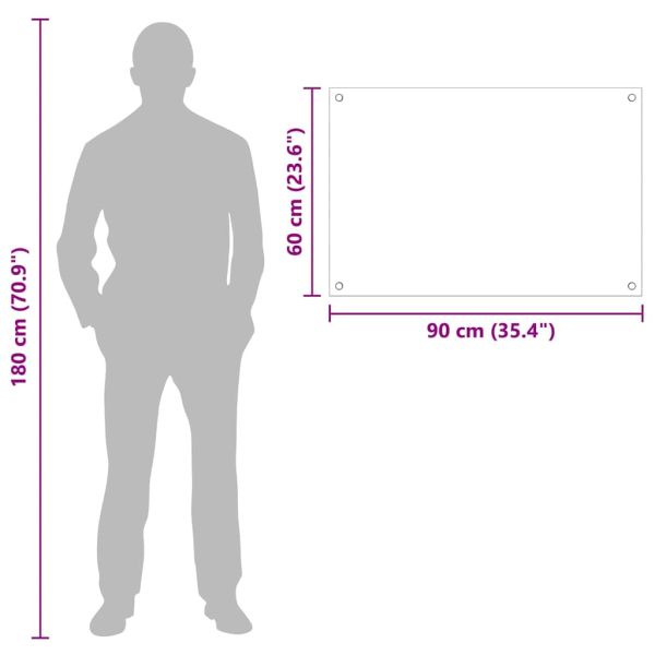 Кухненски заден панел Бяло 90 x 60 cm закалено стъкло