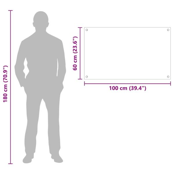 Кухненски заден панел Бяло 100 x 60 cm закалено стъкло