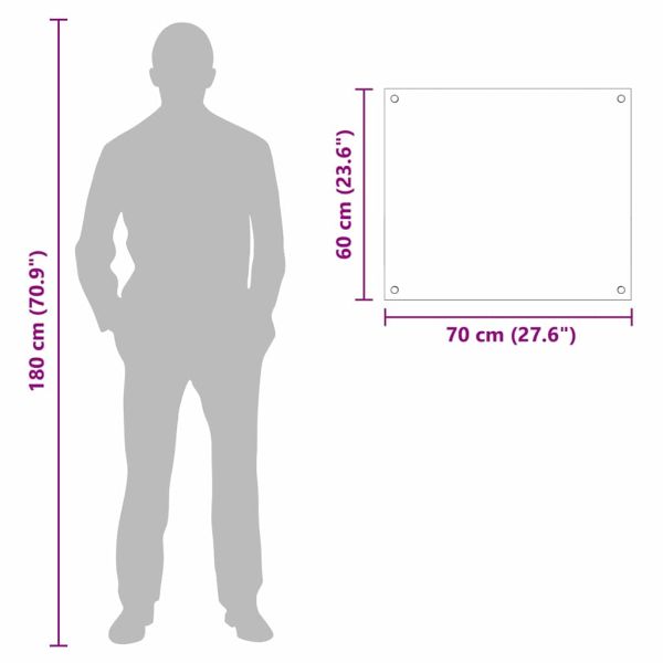 Кухненски заден панел Прозрачен 70 x 60 cm закалено стъкло