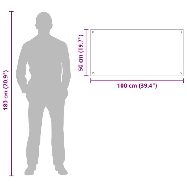 Кухненски заден панел Прозрачен 100 x 50 cm закалено стъкло