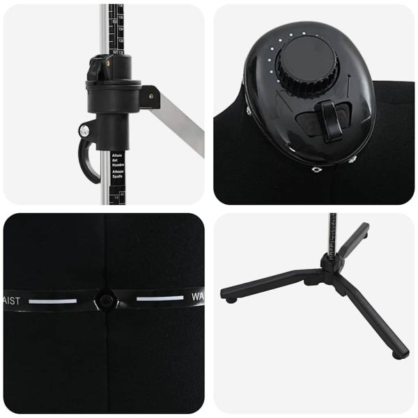 Регулируем формат за рокля женски Черно l Кадифе