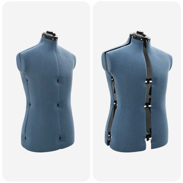 Регулируем формат за рокля женски Синьо 37.5-45.5 инча текстил