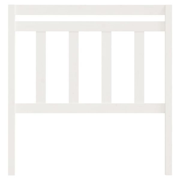 Горна табла за легло, бяла, 106x4x100 см, бор масив