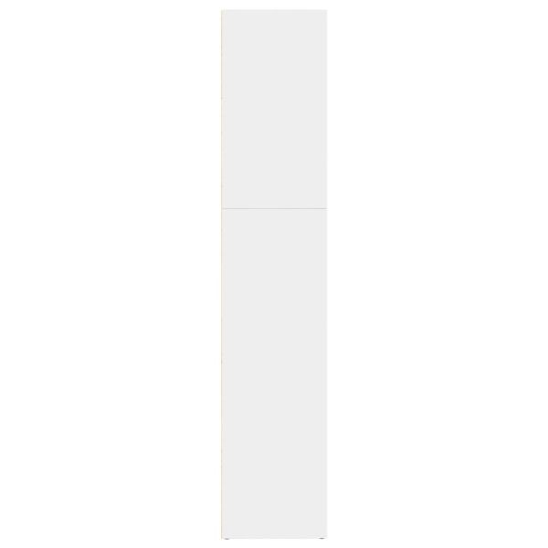 Библиотека, бяла, 80x30x152 см, инженерно дърво