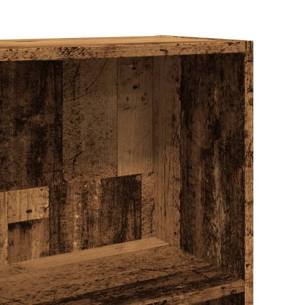 Библиотека, старо дърво, 80x30x152 см, инженерно дърво