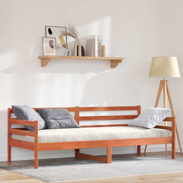 Дневно легло Кафяво с восъчно покритие Солидно борово дърво