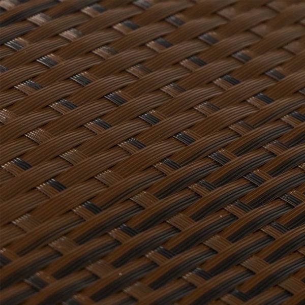 Балконски паравани, 5 бр, кафяв и черен, 255x19 см, полиратан