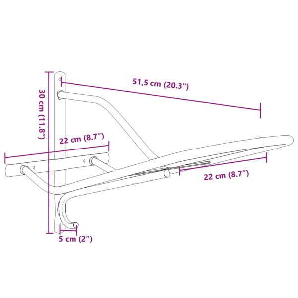 Стойка за седло, стенен монтаж, черна, желязо