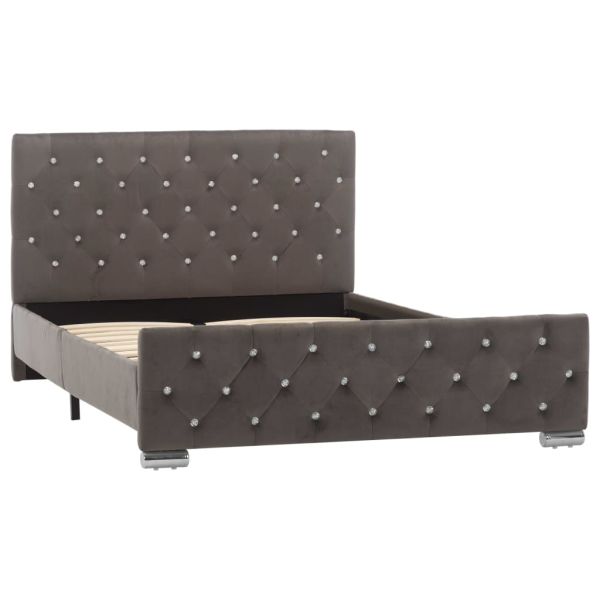 Рамка за легло, сива, текстил, 120x200 см