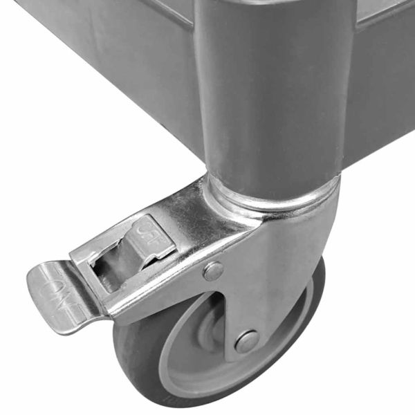 Количка на 3 нива, сива, 81x41x92 см, алуминий