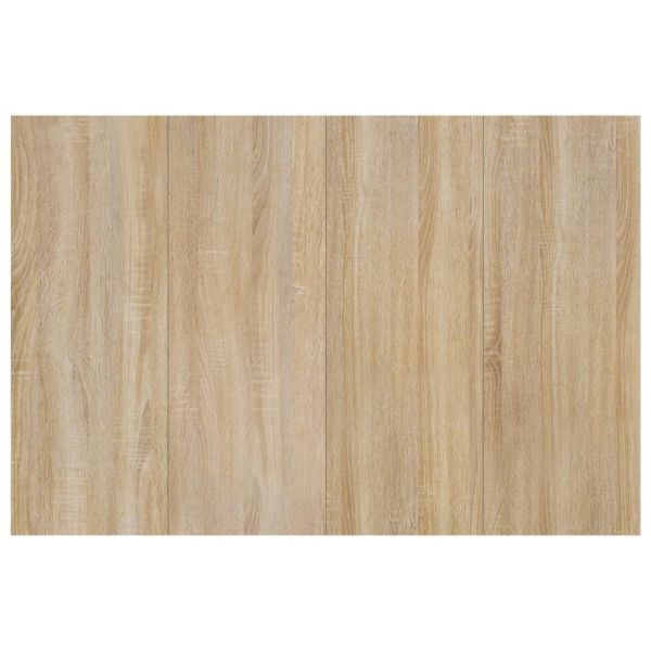 Горна табла за легло с шкафчета, дъб сонома, инженерно дърво