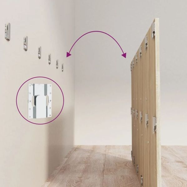 Горна табла за легло с шкафчета, дъб сонома, инженерно дърво