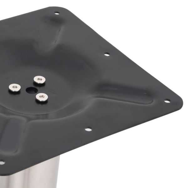 Крак за бистро маса, сребрист, 70x40x72 см, неръждаема стомана