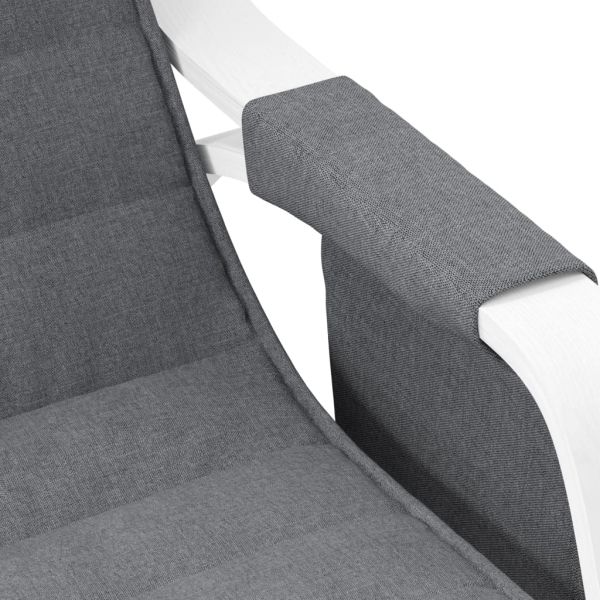 Люлеещ стол, тъмносив, текстил