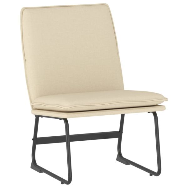 Стол шезлонг, кремав, 52x75x76 см, текстил