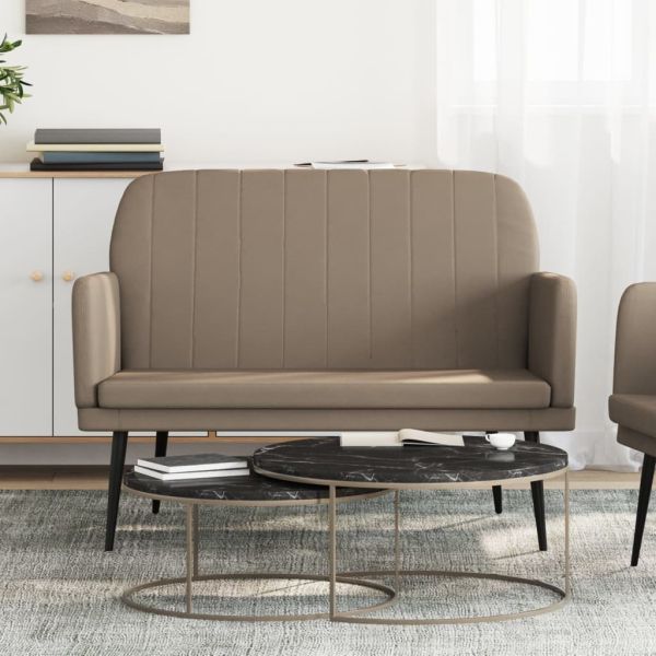 Пейка, капучино, 107x80x81 см, изкуствена кожа