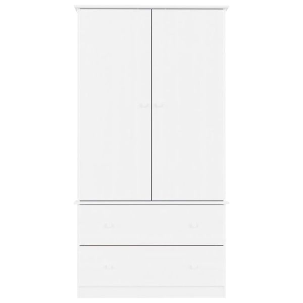 Гардероб ALTA, бял, 90x55x170 см, бор масив