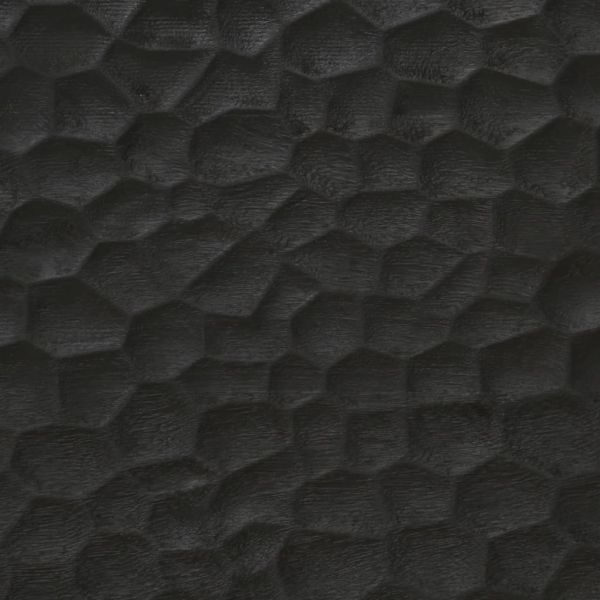 Нощно шкафче, черно, 40x33x46 см, мангово дърво масив