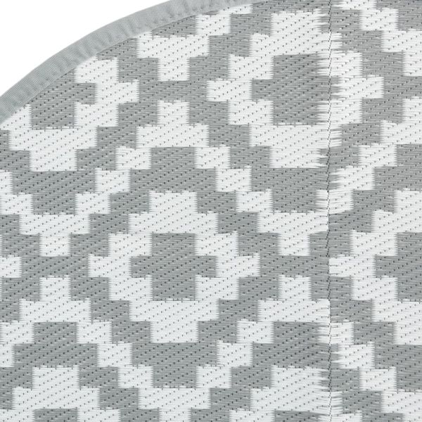 Килим за открито, ARAKIL сив, Ø200 см, PP