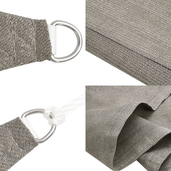 Платно-сенник, 160 г/м², правоъгълно, светлосиво, 2,5x3 м, HDPE