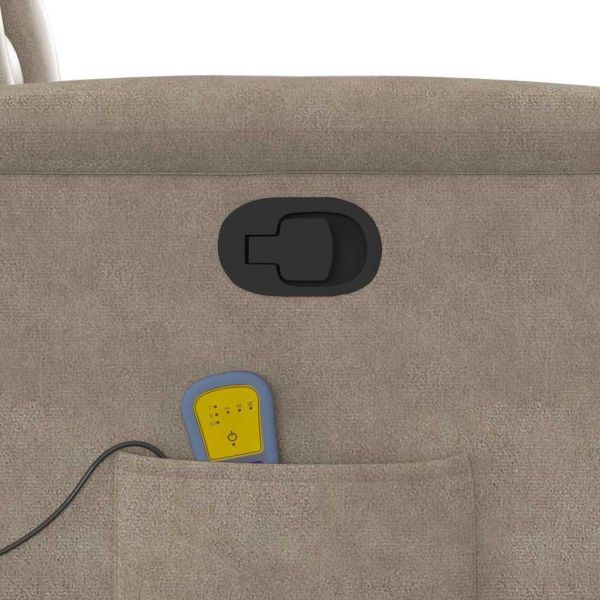 Масажен наклоняем стол, таупе, микрофибърен текстил