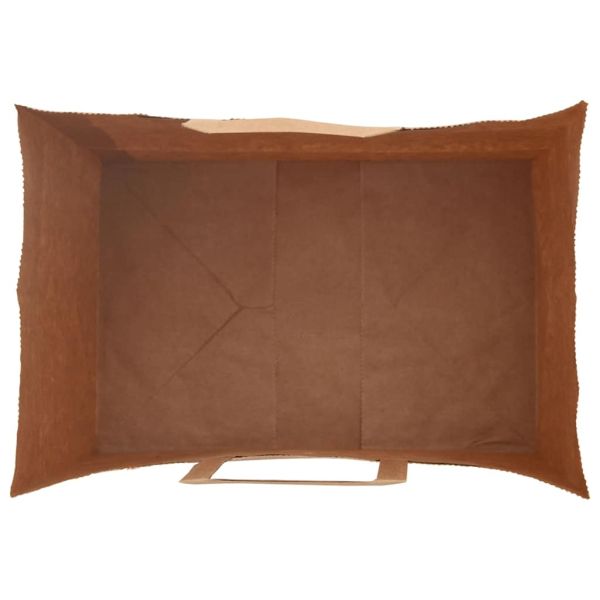 Хартиени торбички 50 бр с дръжки кафяви 32x22x28 см