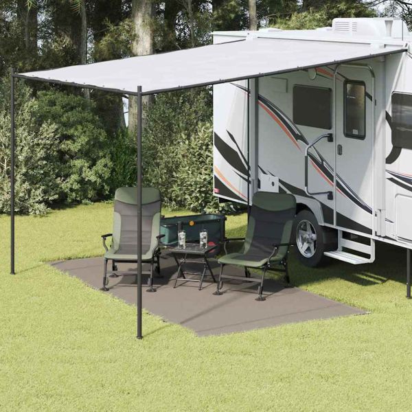 Килим за палатка Светлосиво 400 x 200 cm Полиетилен