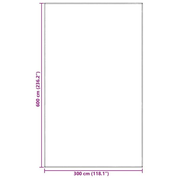 Килим за палатка Светлосиво 600 × 300 cm Полиетилен