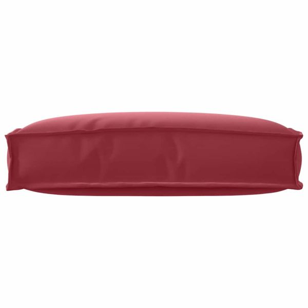 Възглавница за палетна облегалка Виненочервен 60 x 40 x 12 cm