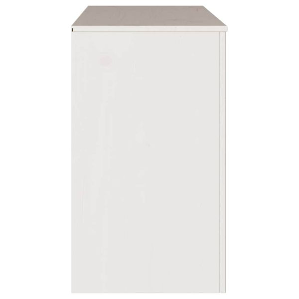 Комод Drammen Бяло 111 x 43 x 73.5 см Масивна борова дървесина