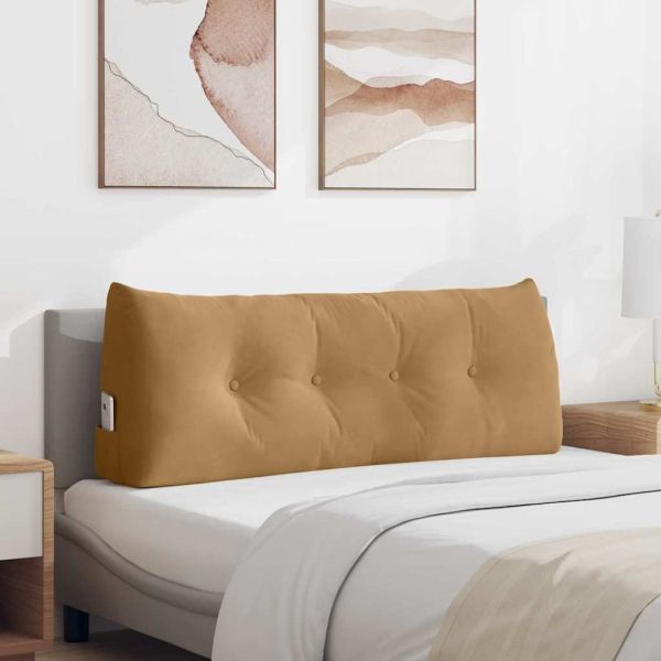 Възглавница за гръб Кафяво 120 x 24 x 50 см Кадифе