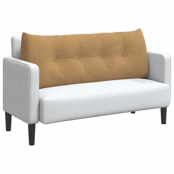 Възглавница за гръб Кафяво 120 x 24 x 50 см Кадифе