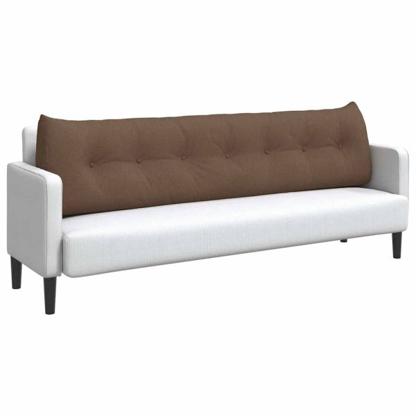 Възглавница за гръб Кафяво 200 x 24 x 50 см текстил