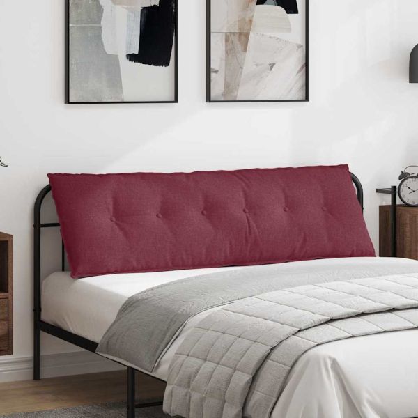 Възглавница за гръб Виненочервен 160 x 19 x 50 см текстил