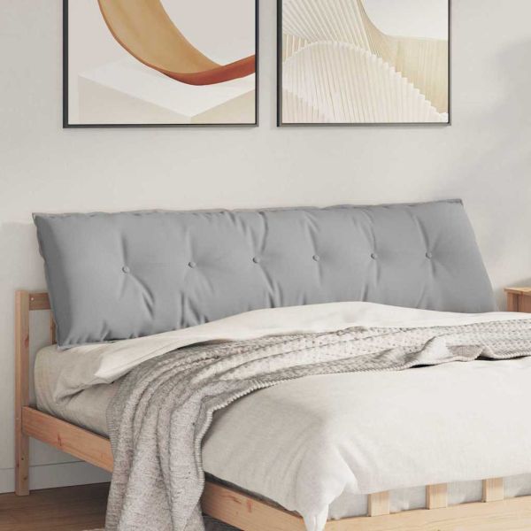 Възглавница за гръб Облачно сиво 180 x 19 x 50 см текстил