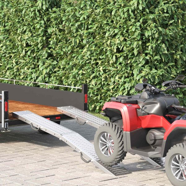 Рампа за натоварване 2 pcs Сребрист 185 x 22,5 x 4,5 см