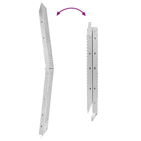 Рампа за натоварване 2 pcs Сребрист 185 x 22,5 x 4,5 см