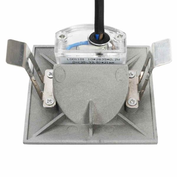 Фасадни LED аплици, 6 бр, 2 W, сребристи, квадратни