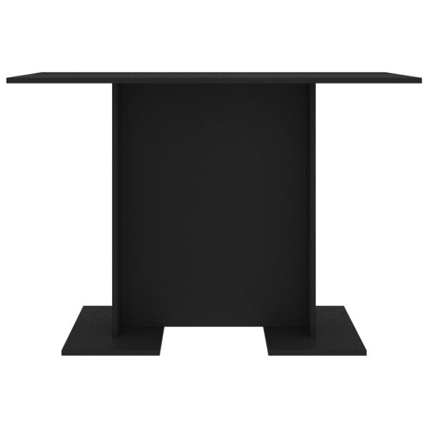 Трапезна маса, черна, 110x60x75 см, инженерно дърво