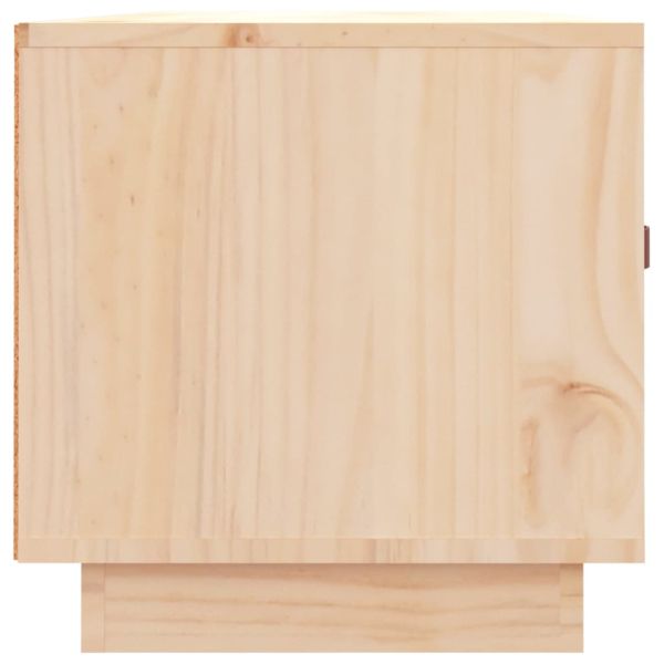 ТВ шкаф, сив, 80x34x35 см, бор масив