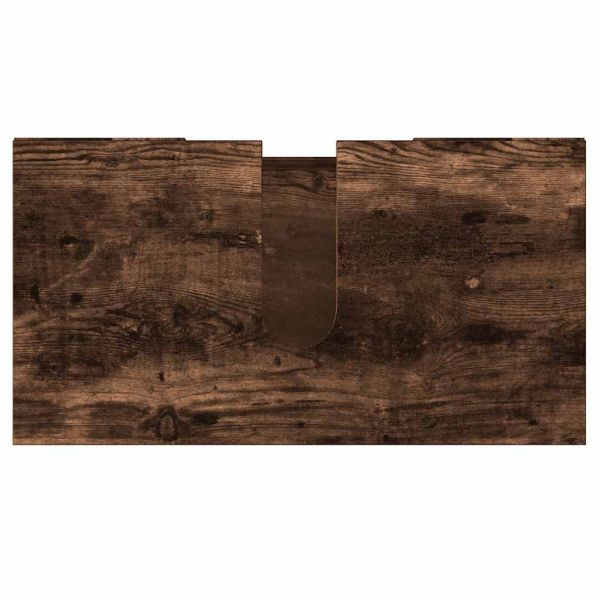 Шкаф за баня, опушен дъб, 60x32x53,5 см, инженерно дърво