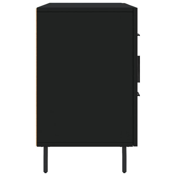 Сайдборд, черен, 100x36x60 см, инженерно дърво