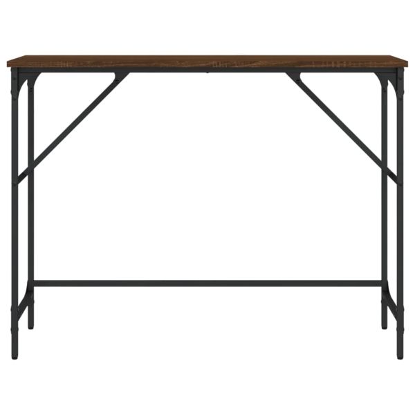 Конзолна маса, кафяв дъб, 100x32x75 см, инженерно дърво