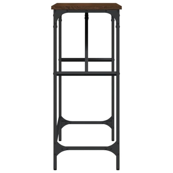 Конзолна маса, кафяв дъб, 100x32x75 см, инженерно дърво